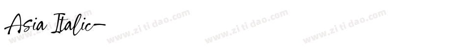 Asia Italic字体转换